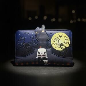 POP! Loungefly Nightmare Before Christmas Wallet Jack Zero Glow In The Dark New